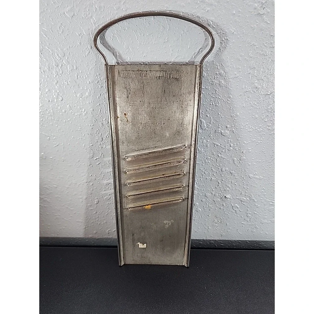 Vintage Bluffton Slaw & Vegetable Cutter Stainless Steel Primitive Kitchen Tools
